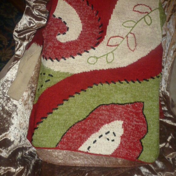 CRAZY HORSE 🧿COLLECTION Multicolor Embellished  Design Y2K 90s PULLOVER  Sz L - Picture 7 of 8